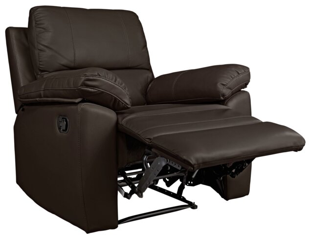 Argos Home Toby Faux Leather Manual Recline Chair -Chocolate - image 1