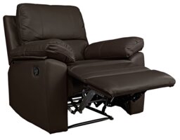 Argos Home Toby Faux Leather Manual Recline Chair -Chocolate - thumbnail 1