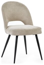 Julian Bowen Ella Pair of Fabric Dining Chairs - Cream - thumbnail 2
