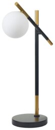 Pacific Wanda Metal Orb Table Lamp - Black & White - thumbnail 2