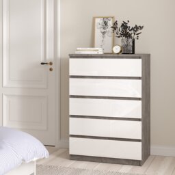 Furniture To Go Naia 5 Drawers Chest - Grey - thumbnail 1