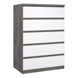 Furniture To Go Naia 5 Drawers Chest - Grey - thumbnail 2