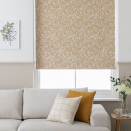 Argos Home Floral Blackout Mustard Roller Blind - 180cm