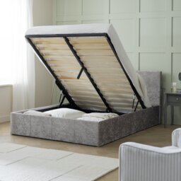 Argos Home Heathdon Double End Lift Ottoman Bed - Silver - thumbnail 2