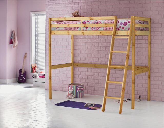 Argos Home Kaycie High Sleeper Single Bed Frame - Pine - image 1