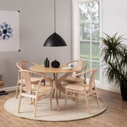 Furniture To Go Duncan 4 Seater Round Dining Table - Natural