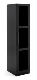 Habitat Hamburg Panelled Glass 1Door Wardrobe-Dark Grey - thumbnail 1