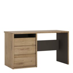 Furniture To Go Shetland 3 Drawers Office Desk - Light Wood - thumbnail 2