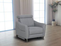 Argos Home Elias Fabric Recliner Chair - Grey - thumbnail 2