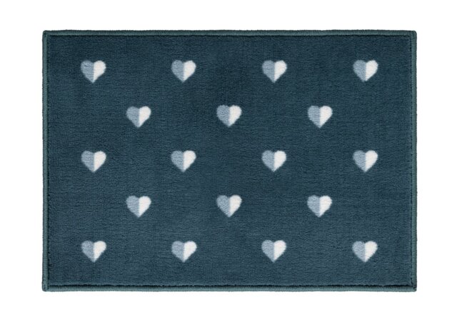 Argos Home Hearts Washable Grey Cut Pile Doormat - 57x40cm - image 1