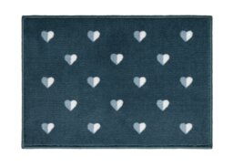 Argos Home Hearts Washable Grey Cut Pile Doormat - 57x40cm - thumbnail 1