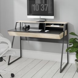 Dorel Salcombe Desk - Black & Oak
