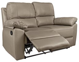 Argos Home Toby Faux Leather 2 Seater Recliner Sofa - Grey