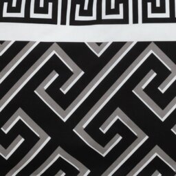 Argos Home Greek Geo Black & Grey Bedding Set - Single - thumbnail 2