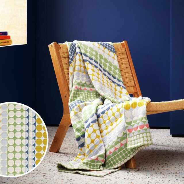 Margo Selby Leslie Spot Jacquard Throw - 150x125cm - image 1