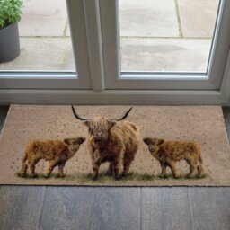 Bree Merryn Happy Highlands Brown Doormat - 50x120cm - thumbnail 1