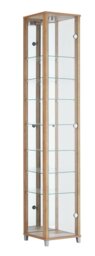 Argos Home 7 Shelf Glass Tall Display Cabinet - Natural