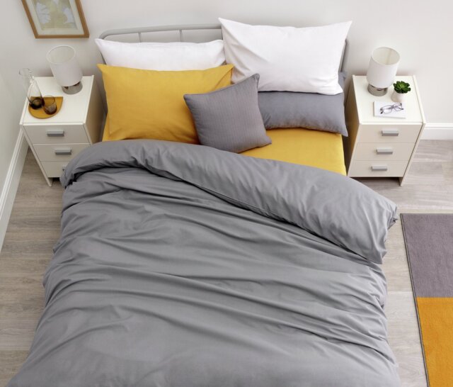 Habitat Easycare Plain Standard Pillowcase Pair - Grey - image 1