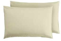Argos Home Plain Standard Pillowcase Pair - Cream