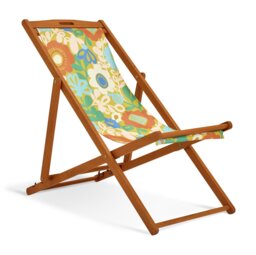 Habitat x Scion Folding Wooden Garden Deck Chair - Kukkia - thumbnail 1