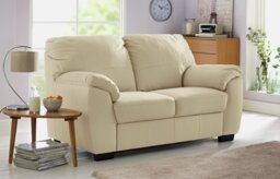 Argos Home Milano Leather 2 Seater Sofa - Ivory - thumbnail 2