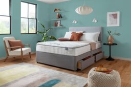 Silentnight Memory Small Double 4 Drawer Divan Bed - Grey - thumbnail 2