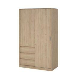Tvilum Naia 2 Door 3 Drawer Wardrobe - Oak - thumbnail 2