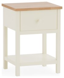 Julian Bowen Coxmoor 1 Drawer Bedside Table - Ivory - thumbnail 2
