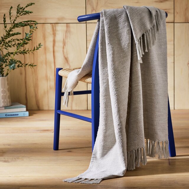 Habitat Woven Throw - Natural - 125x150cm - image 1