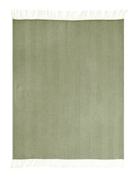 Habitat Herringbone Throw - Moss Green - 125x150cm - thumbnail 2