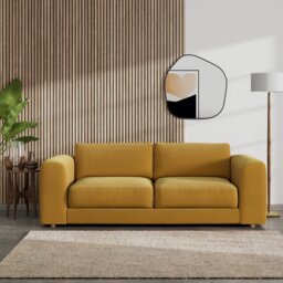 Habitat Ayr Large Fabric 3 Seater Sofa - Gold - thumbnail 2