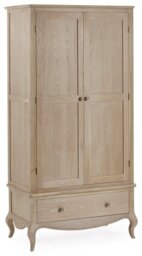 Julian Bowen Camille 2 Door 1 Drawer Wardrobe - Oak - thumbnail 2