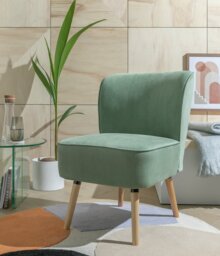Argos Home Eppy Fabric Accent Chair - Mint Green - thumbnail 2