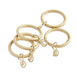 Argos Home 20 Metal Curtain Rings - Light Oak Effect - thumbnail 2