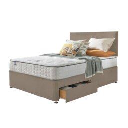 Silentnight Middleton Comfort Pocket Double 2 Drawer Divan Bed - Sandstone - thumbnail 2
