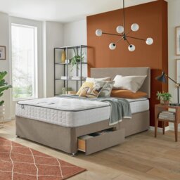 Silentnight Middleton Comfort Pocket Double 2 Drawer Divan Bed - Sandstone
