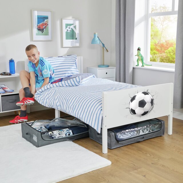 Liberty House Toys Kids Football Single Bed Frame - White - image 1