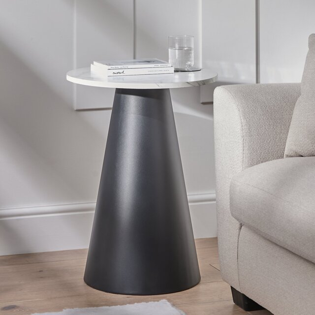 Argos Home Lindi Side Table - Black & White - image 1