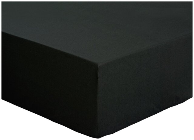 Habitat Easycare Plain Black Fitted Sheet - Single - image 1