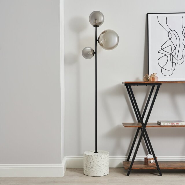 BHS Fleur 3 Light Floor Lamp - Black - image 1