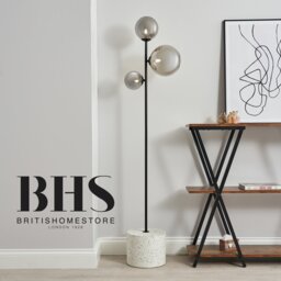 BHS Fleur 3 Light Floor Lamp - Black - thumbnail 2