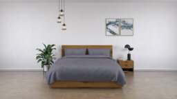Panda Bamboo Urban Grey Duvet Cover - Double - thumbnail 2
