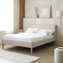 Habitat Ren Double Bed Frame - Beige