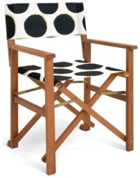 Habitat Folding Wooden Garden Director Chair - Black & White