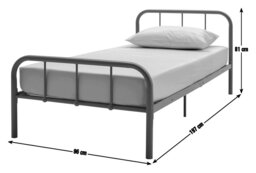 Argos Home Charlie Single Metal Bed Frame - Lilac - thumbnail 2