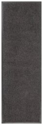 Argos Home Washable Grey Short Pile Runner - 180x60cm - thumbnail 2