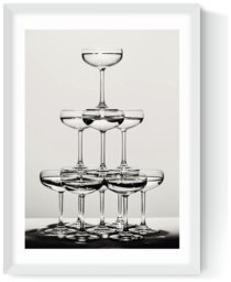 East End Prints Champagne II White Frame Art Print - A2 - thumbnail 2