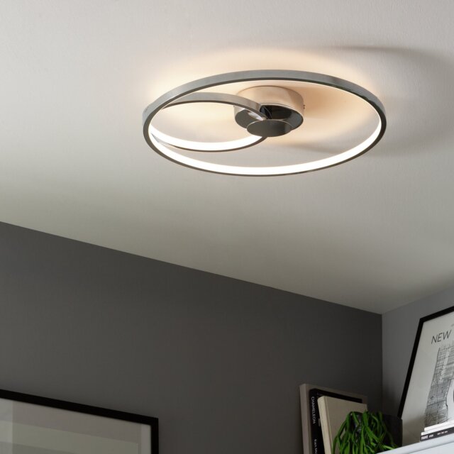 Argos Home Pill Metal LED Flush Ceiling Light - Chrome - image 1