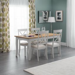 Julian Bowen Davenport 4 Seater Dining Table - Grey & Oak