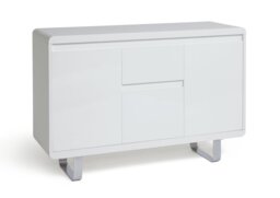 Argos Home Sleigh 3 Door 1 Drawer Sideboard - White Gloss